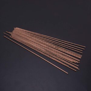 Oumefar 20Pcs Round Copper Welding Rod Phosphor Copper Round Welding Rod Welding Consumables 25cm for Air Conditioner Refrigerators