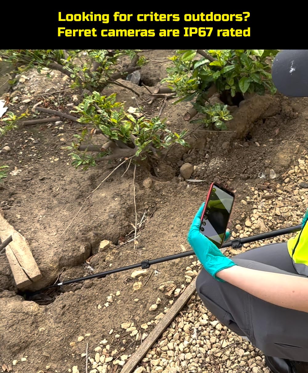 Ferret PRO – Multipurpose Wireless Inspection Camera & Cable Pulling Tool with App Controlled Variable Focus and Super-Fast Charge.