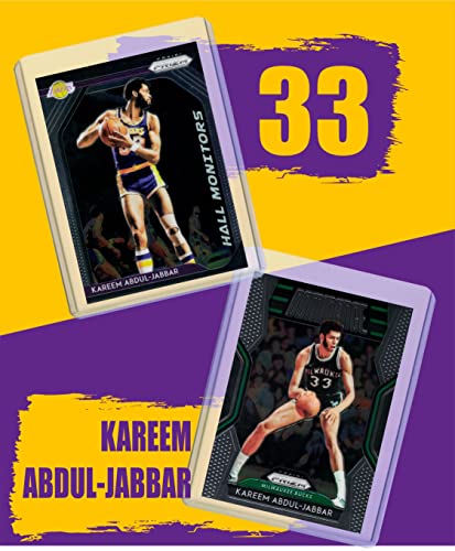 Kareem Abdul-Jabbar Basketball Cards Assorted (5) Bundle - Los Angeles Lakers, Milwaukee Bucks Trading Card Gift Pack
