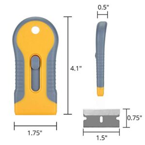 Bates- Razor Blade Scraper, 2 Pack, Razor Scraper Set with 30 Extra Blades, Razor Scraper, Window Scraper, Scraper Tool, Glass Scraper, Scraper Blades, Blade Scraper, Razor Blade Retractable.