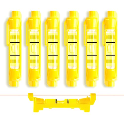 DOWELL 6-PACK Hanging Bubble Line Level Mini Spirit Line Level for Building Trades Bricklaying Tiling Engineering Surveying Metalworking and Measuring HY030637