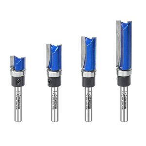kowood plus round-over edging/45° chamfer/core box/90° v groove router bit set in c3 carbide tipped for woodwork (round-over edging)