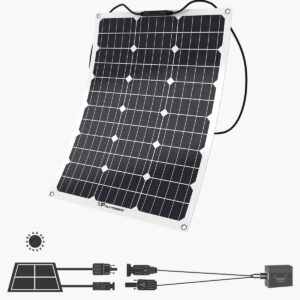 ALLPOWERS Solar Extension Cable with MC-4 Female and Male Connector to Anderson Power Pole Port 1.5M 16AWG Solar Panels Kit Tools, Connector for Solar Panel to Portable Generator