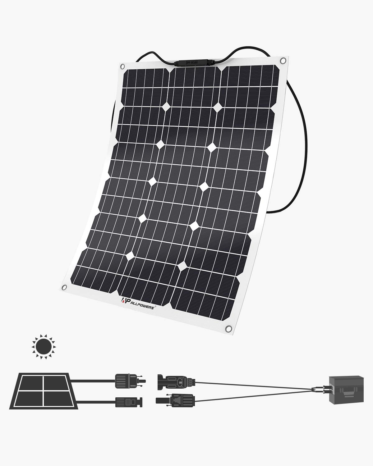 ALLPOWERS Solar Extension Cable with MC-4 Female and Male Connector to Anderson Power Pole Port 1.5M 16AWG Solar Panels Kit Tools, Connector for Solar Panel to Portable Generator