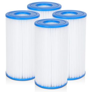 4-pack pool filter a or c replacement for intex 1000/1500/530 gph filter pump for above ground pools, replace type a or c
