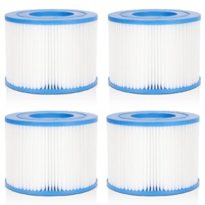 hot tub filter replacement for saluspa hot tub filters, type vi spa filter compatible with all coleman saluspa inflatable hot tub and lay-z spa, 4 pack