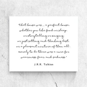 ZLKAPT That House Was a Perfect House Sign J.R.R Tolkien Quoets Art Print Distressed Sign Farmhouse Sign 8 x 10 Inches Unframed