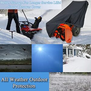 Snow Thrower Cover - Heavy Duty 210D Snow Blower Replace Protection Cover, Outdoor Waterproof Winter Sweeping Accessories, 47" L x 40" H x 32" W