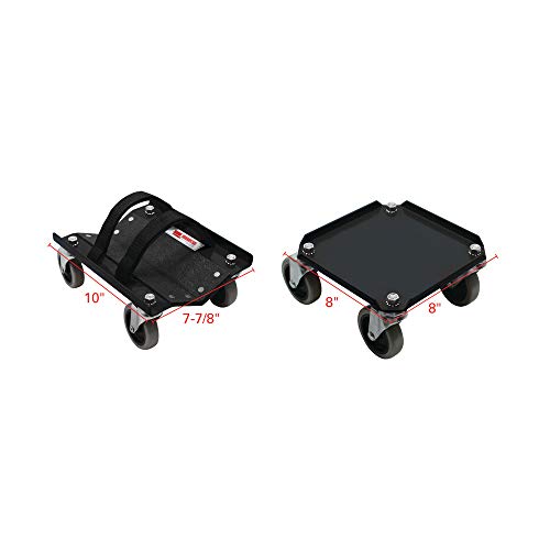 Extreme Max 5800.0232 V-Slides Snowmobile Dolly System - Steel, Black