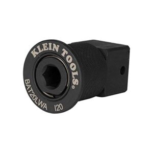 klein tools bat20lwa adapter for 90-degree impact wrench (cat. nos. bat20lw and bat20lw1), 7/16-inch quick-change adapter, 1/2-inch drive