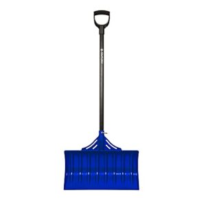 earthway polar tech 93005 21 inch residential snow shovel with ergonomic handle quick assembly pin and stow & go option impact resistant construction