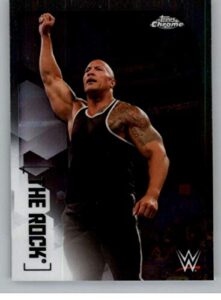 2020 topps chrome wwe #64 the rock wwe wrestling trading card