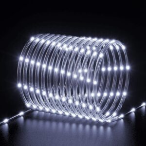 Solar Rope Lights Outdoor Led- 40FT 100 LED Tube Light 8 Modes Solar Powered String Rope Lights Waterproof for Garden Patio Fence Balcony Yard Tree Decoration Lighting