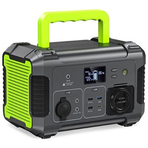 paxcess rockman 300 watt compact portable solar and battery power station with 8 output ports and circuit protection for travel, camping, or home use