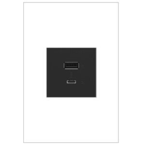 adorne full-size, usb outlet, ultra fast charge, a/c usb outlet, graphite, arusb2ac6g4