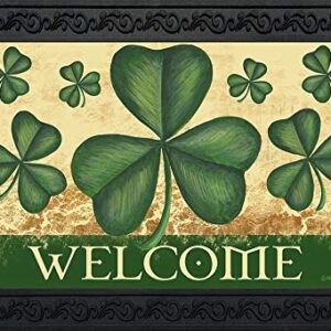 Briarwood Lane Shamrock Welcome St. Patrick's Day Doormat Indoor Outdoor 18" x 30"