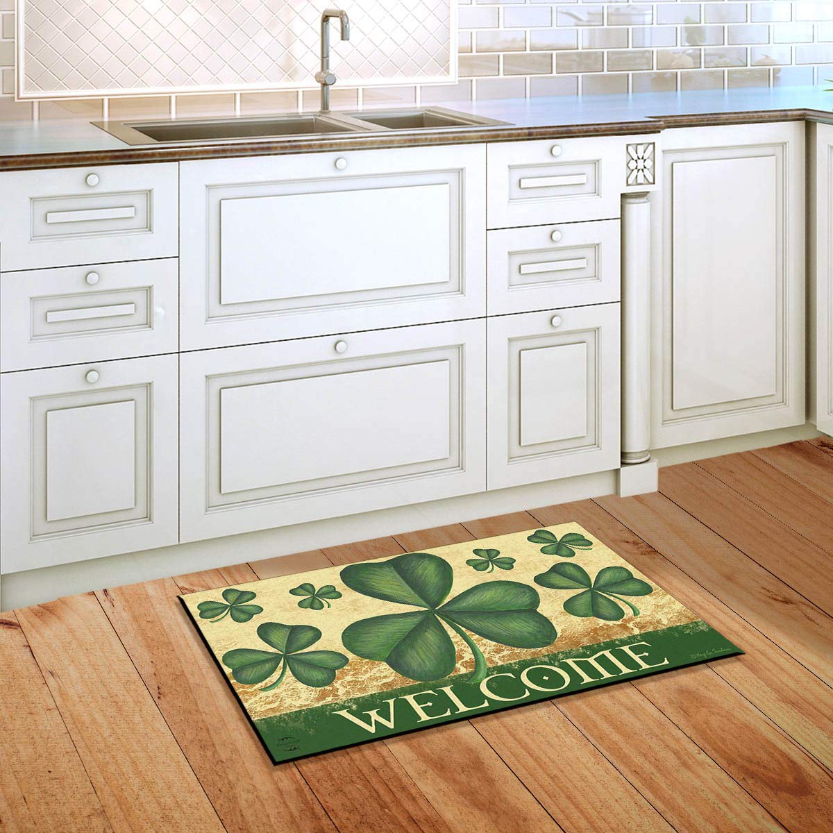 Briarwood Lane Shamrock Welcome St. Patrick's Day Doormat Indoor Outdoor 18" x 30"