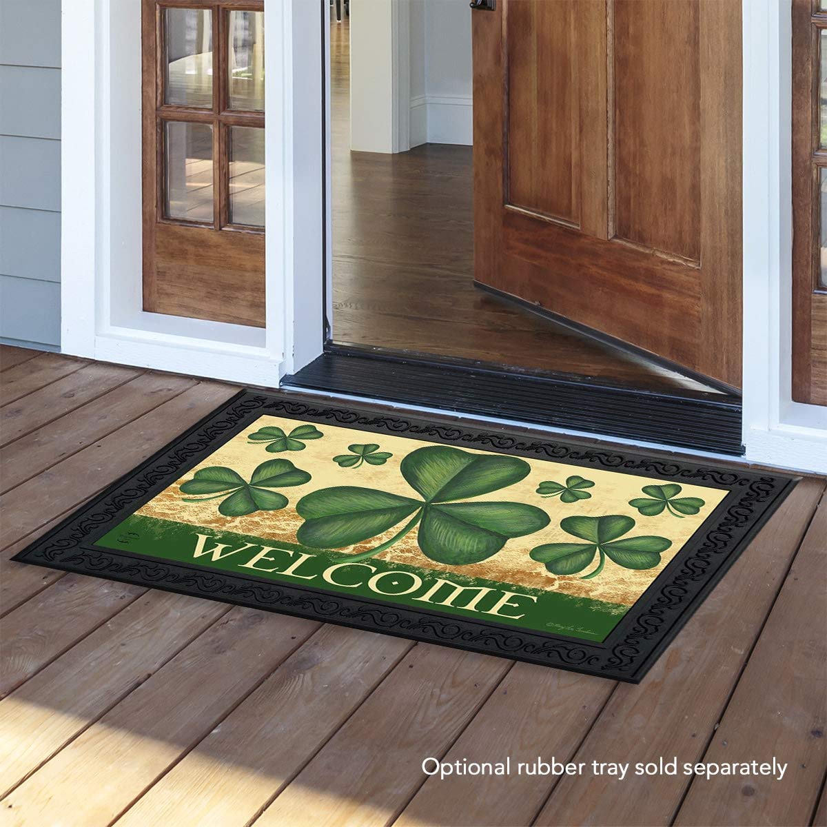 Briarwood Lane Shamrock Welcome St. Patrick's Day Doormat Indoor Outdoor 18" x 30"