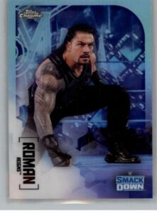 2020 topps chrome wwe refractor #50 roman reigns smackdown wrestling trading card