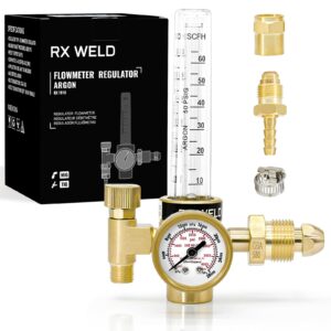 rx weld argon/co2 regulator, mig tig flow meter gas regulator gauge welding weld