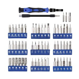 Yasoca 80 in 1 Precision Screwdriver Set,Magnetic Screwdriver Bit Kit,Professional Electronics Repair Tool Kit with Flexible Shaft,Portable Bag for PS4,Laptop,iPhone,Computer,Phone,Xbox,Tablets,Cam