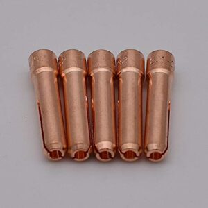 GZTIGWELD TIG Welding Torch STUBBY Gas Lens Collet Body 17GL332 3/32" & Collet 10N24S Copper Consumables KIT for WP 17 18 26 Torch 10PCS