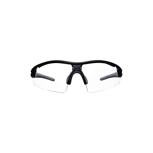 Allen Company Aspect Shooting Safety Glasses, Clear Lenses, ANSI Z87.1+ & CE Rated, Black and Gray, one Size