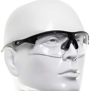 Allen Company Aspect Shooting Safety Glasses, Clear Lenses, ANSI Z87.1+ & CE Rated, Black and Gray, one Size