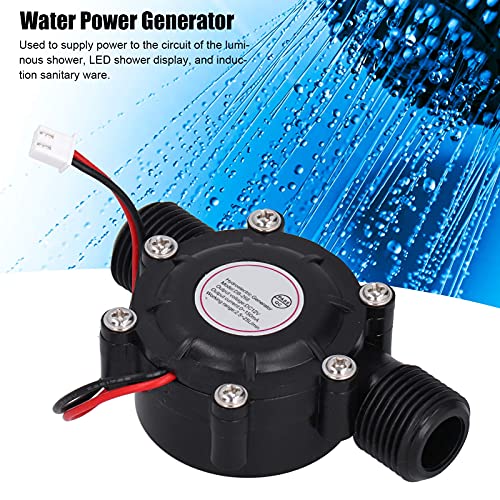 DB-268 Water Turbine Generator, DC 12V Micro Hydro Electric Brushless Generator with G1/2in Male Thread for Luminous Shower