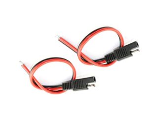 meiyangjx sae connector extension cable, sae quick connector disconnect plug sae automotive extension cable, solar panel sae plug (2pack-30cm/1ft)
