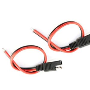 Meiyangjx SAE Connector Extension Cable, SAE Quick Connector Disconnect Plug SAE Automotive Extension Cable, Solar Panel SAE Plug (2Pack-30cm/1ft)