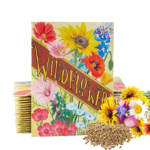 American Meadows Wildflower Seed Packets Wildflower Party Favors for All Occasions (Pack of 20) - Wildflower Seed Mix, Plant Year-Round, Great Gift for Hostesses, Showers, Weddings, Thank You