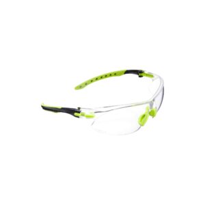 allen company all-in youth shooting safety glasses - eye protection for boys and girls - soft padded nose and temple - clear lenses - ansi z87.1+ and ce rated - green/black