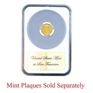 Ursae Minoris Elite Certified-Style Coin Holder for US $1 Liberty Head Type 1 Gold Dollar 1849 – 1854 (Also Mexico 2 Peso Gold 1919 – 1948)