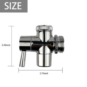 Sink to Garden Hose Diverter All Brass Adapter Valve with Aerator, for Bathroom/Kitchen Sink Faucet Connection Portable Washing Machine/Dishwasher (G1/2 * 3/4", Chrome)