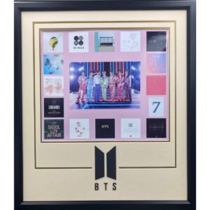 framed bts the bangtan boys 26x30 complete discography album artwork collage photo