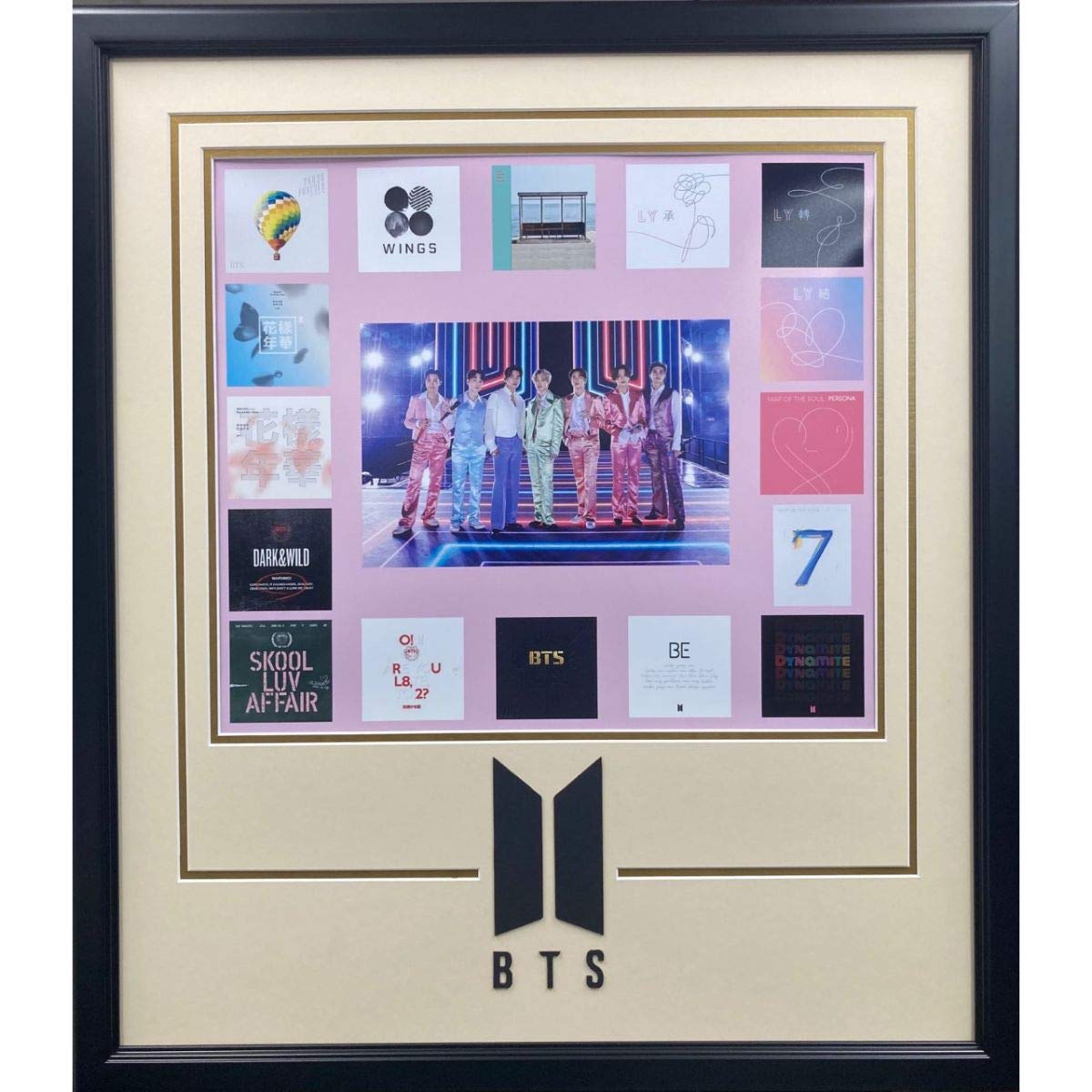 Framed BTS The Bangtan Boys 26x30 Complete Discography Album Artwork Collage Photo