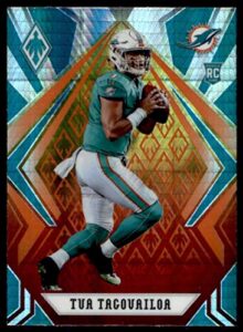 2020 panini phoenix fire burst #102 tua tagovailoa miami dolphins (silver prizm refractor) nfl football card (rc - rookie card) nm-mt