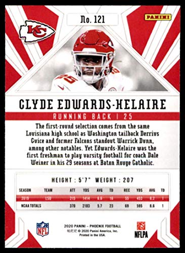 2020 Panini Phoenix Fire Burst #121 Clyde Edwards-Helaire Kansas City Chiefs (Silver Prizm Refractor) NFL Football Card (RC - Rookie Card) NM-MT