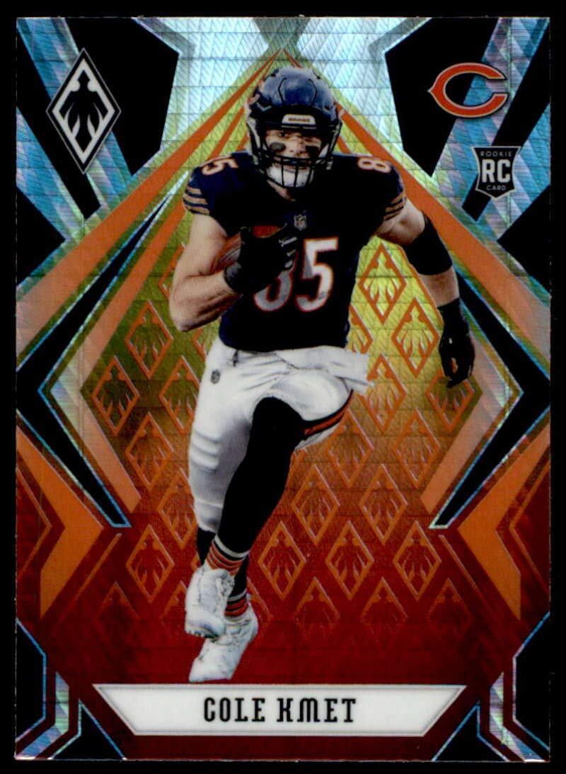 2020 Panini Phoenix Fire Burst #130 Cole Kmet Chicago Bears (Silver Prizm Refractor) NFL Football Card (RC - Rookie Card) NM-MT