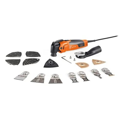 Fein Multimaster Tool MM 500 Plus Top Oscillating Kit - 350W High-Performance Corded Multi Tool for Interior Construction and Renovation - Includes 30 Accessories and Case - 72296761090