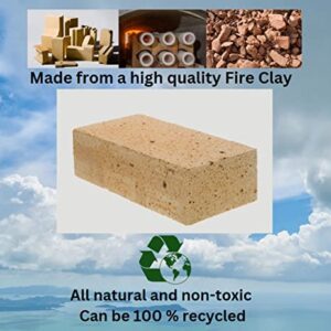 GIRtech Insa-4 Universal Insulating Fire Bricks - 2370F Pack of 4 - for Ovens, Forge, Kiln, Fireplace, Wood Stove - High Insulation Extra Low Thermal Conductivity Durable & Lightweight