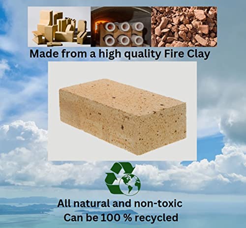 GIRtech Insa-4 Universal Insulating Fire Bricks - 2370F Pack of 4 - for Ovens, Forge, Kiln, Fireplace, Wood Stove - High Insulation Extra Low Thermal Conductivity Durable & Lightweight