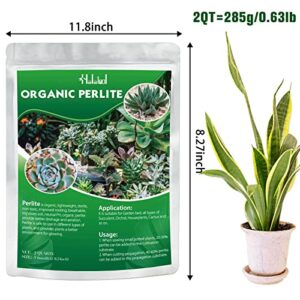 Halatool 2 QT Perlite 3-6 mm Horticultural Organic Perlite Bulk for Plants Natural Potting Soil Mix Additive for Indoor & Outdoor Planting