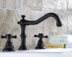 shisyan y-lkun basin faucets oil rubbed bronze modern bathroom sink faucet double cross handle 3 hole bathbasin mixer taps@brass
