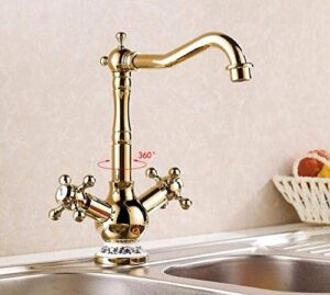 shisyan y-lkun gold kitchen cold and hot water faucets mixer kitchen taps basin faucets home supplies