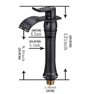 ShiSyan Y-LKUN Kitchen Faucet Sink Basin Faucets Black Bronze Brass Bathroom Faucet Vessel Sinks Mixer Vanity Tap Swivel Spout Deck Mounted Washbasin Faucet