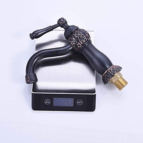 ShiSyan Y-LKUN Taps Pretty All Copper European Black Costumes Low Platform Hot and Cold Basin Faucet Bathroom Cabinet Faucet Durable