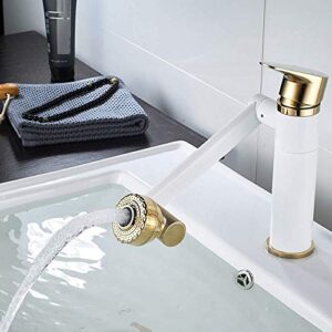 shisyan y-lkun platinum white painted faucet brass retro wash basin basin faucet hot and cold single hole above counter basin faucet beautiful practical