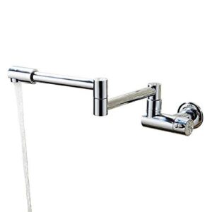 y-lkun can be folded into the wall type rotary telescopic single balcony vegetable washing basin washing pool mop pool faucet copper lengthened kitchen faucetquality assurance of modern simple luxu